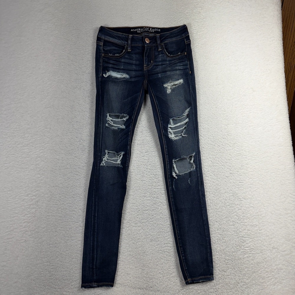 American Eagle Outfitters Women's 2 (25x28) Super Stretch Super Low Jegging Jean